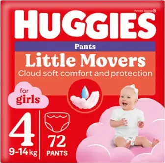 Підгузники-трусики Huggies для дівчат 4 Box 72 шт