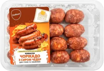 Ковбаски Глобино Чорікадо з сиром Чедер для гриля та смаження 550 г