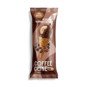 Морозиво Holdi Coffee Cone Капучино-Белліні 70 г (4820004666974)