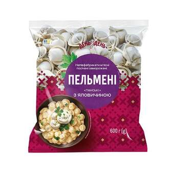 Пельмені 0,6 кг День у День "Панські" з яловичиною п/ет 