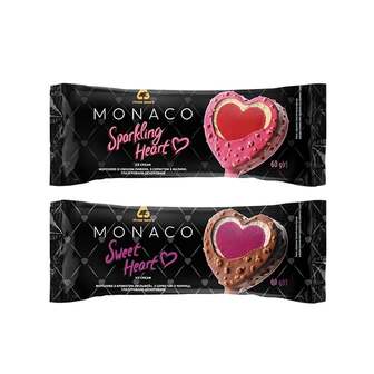 Морозиво 60 г Три Ведмеді "Sparkling/Sweet heart" "лимон-малина"/"мільфей-чорниця"ескімо в асор.п/ет 