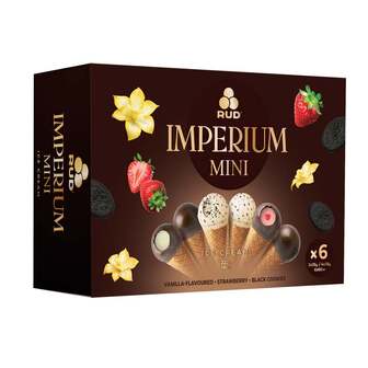 Морозиво 222 г Рудь "Imperium" мультипак міні-ріжки 6*37 г карт/уп 