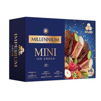 Морозиво 228 г Рудь&Millenium мультипак міні-ескімо 6*38 г карт/уп 
