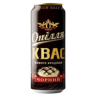 Квас 0,5 л Опілля Чорний живого бродіння ж/б 