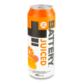 Напій енергетичний Battery Juiced Exotic fruits безалкогольний з/б 0,48л (0,48л)