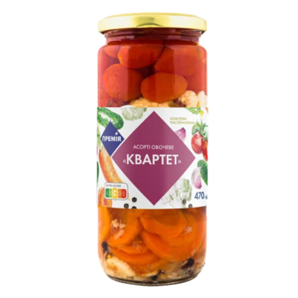 Асорті «Премія»® Квартет овочеве (470г)