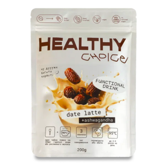 Напій розчинний Healthy Choice Фінікове лате порошок (200г)