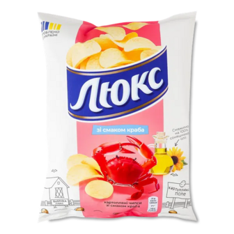 Чипси Люкс картопляні зі смаком краба (105г)