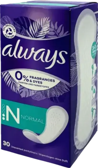 Прокладки щоденні Always Normal Duo 0% віддушок та барвників 30 шт
