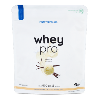 Дієтична добавка Nutriversum WHEY PRO Концентрат сироваткового білка зі смаком ванілі 500г (500г)