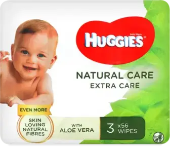 Серветки вологі Huggies Nature Care 3×56 шт.