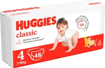 Підгузки Huggies Classic 4 7-18 кг 48 шт
