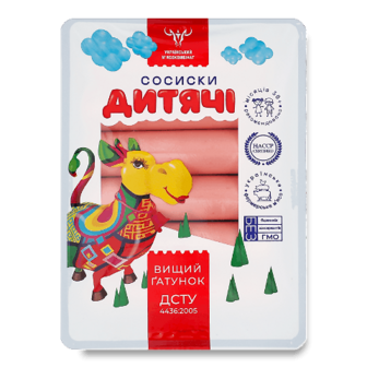 Сосиски Український МК Дитячі в/ґ 0,3кг (0,3кг)
