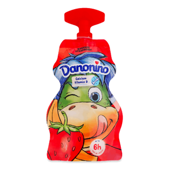 Йогурт Danonino полунично-банановий Ca + D3 2,1% 70г