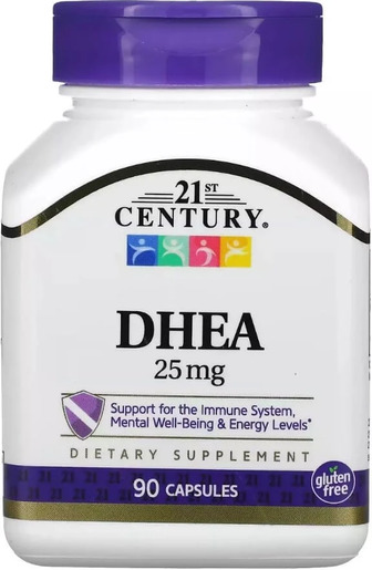Дегідроепіандростерон, 25 мг, DHEA, 21st Century, 90 капсул