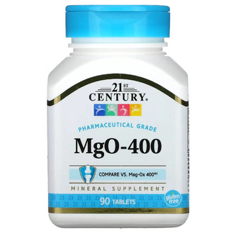 Магній, 400 мг, Magnesium, 21st Century, 90 таблеток
