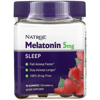 Мелатонін, 5 мг у порції, смак полуниці, Melatonin, 21st Century, 120 жувальних цукерок