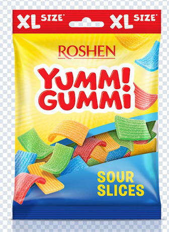 Цукерки Yummi Gummi Sour Slices 165г