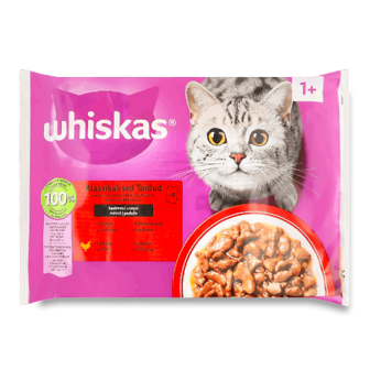Корм для котів Whiskas яловичина та курка в соусі 4*85г (4*85г)
