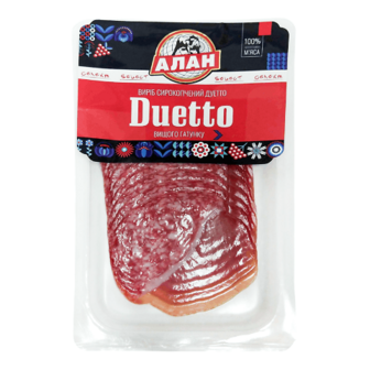 Асорті Алан Select Duetto салямі балик нарізка в/ґ 80г (80г)