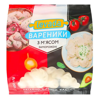 Вареники Levada з м'ясом заморожені 400 г (4823074613916)