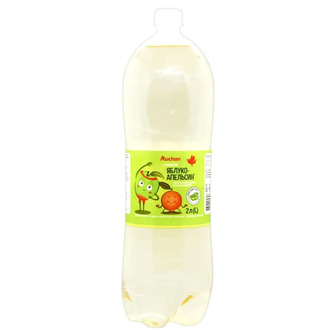 Напій Auchan Яблуко-Апельсин сильногазований 2 л (4823090139308)