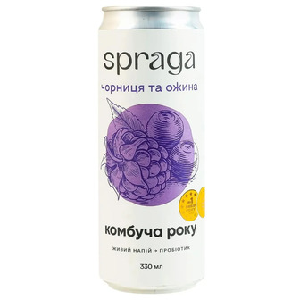 Комбуча Spraga чорниця та ожина 0.33 л (4820241702633)