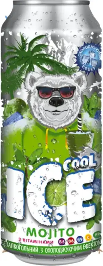 Напій ICE COOL Мохіто вітамінізований соковмісний сильногазований б/алк з/б 0,5л