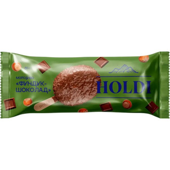 Морозиво Holdi Фундук та Шоколад в молочному шоколаді 60 г (4820004667117)