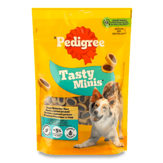 Корм для собак Pedigree Tasty Minis яловичина та сир сухий 140г