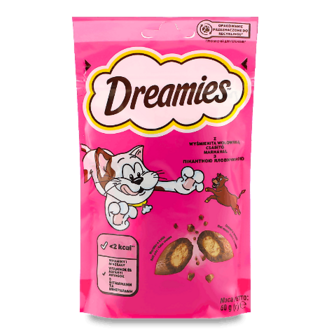 Корм для котів Dreamies з яловичиною сухий 60г (60г)