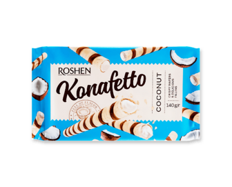 Трубочки Roshen Konafetto вафельні кокосова начинка (140г)