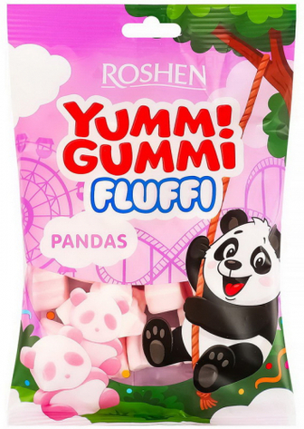 Цукерки Roshen Yummi Gummi Fluffi Pandas 65г
