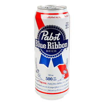 Пиво Pabst Blue Ribbon світле з/б 0,5л (0,5л)