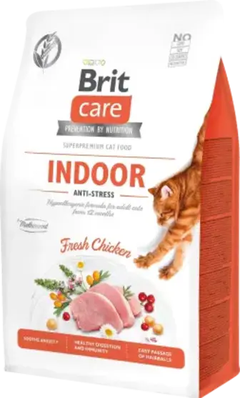Корм Brit Care Indoor з куркою для домашніх котів 400 г