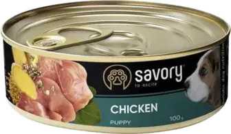 Корм Savory для цуценят усіх порід з куркою 100 г
