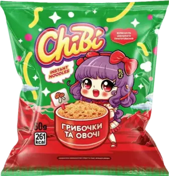 Вермішель швидкого приготування ChiBi зі смаком грибів 60 г