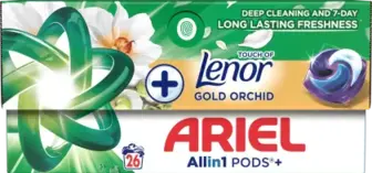 Гель-капсули Ariel З дотиком Lenor Золота орхідея автомат 26 x 24.4 г