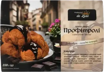 Тістечка Dobrobut Dolce Профітролі з наповнювачем Шоколад заварні 350 г