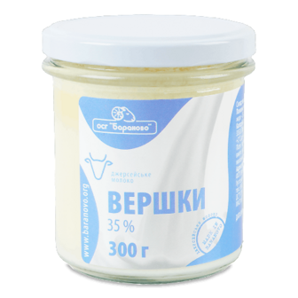 Вершки Лавка Традицій Бараново 35% скло 300г