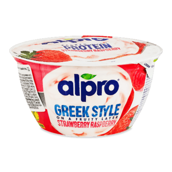 Продукт соєвий Alpro з полуницею та малиною ферментований 150г