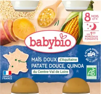 Пюре Babybio органічне з кукурудзою, солодкою картоплею та кіноа 200 г