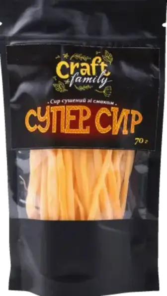 Сир Craft family сушений зі смаком супер сир 70 г