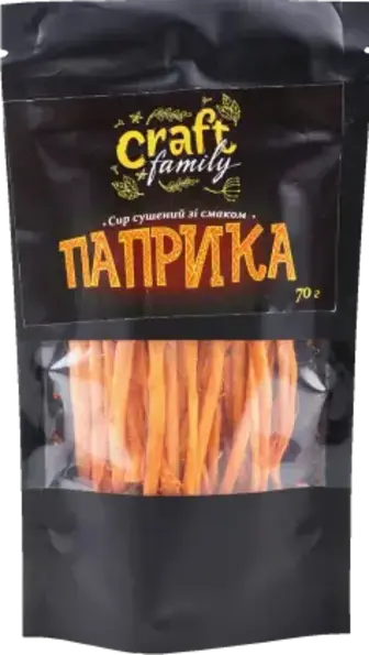 Сир Craft family сушений зі смаком паприки 70 г