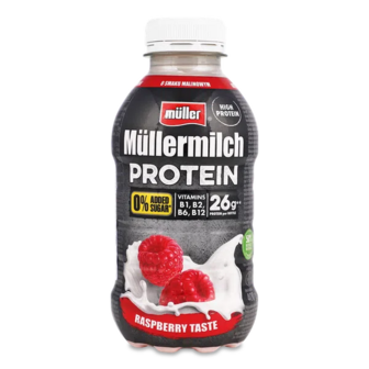 Напій молочний Muller зі смак малини протеїновий 1,5% (400г)