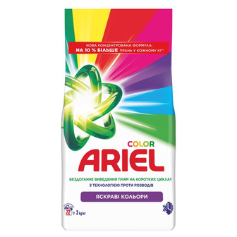 Засіб миючий синтетичний 3кг Ariel Aqua Puder Color м/уп 
