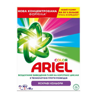 Засіб миючий синтетичний 405 г Ariel Аква-Пудра Color автомат к/уп 
