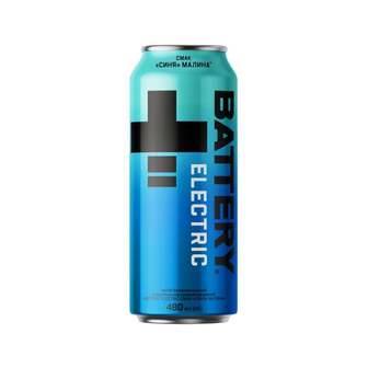 Напій 0,48 л Battery Electric бeзaлкoгoльний eнepгeтичний сильногaзoвaний ж/б 