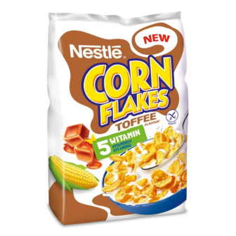 Сніданок готовий Nestle Corn Flakes зі смаком тофі (400г)