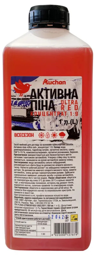 Активна піна Auchan Ultra Red, 1 л